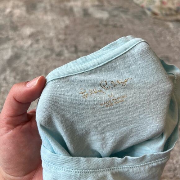 Lilly Pulitzer Girls Mini Finn Tee Blue Oasis Tint Medium 6-7 - Picture 5 of 8